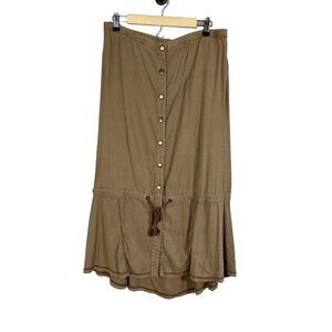 XCVI Edgy Urban Skirt M Tan Indie Hippie Western Grunge Sleaze Concert Western